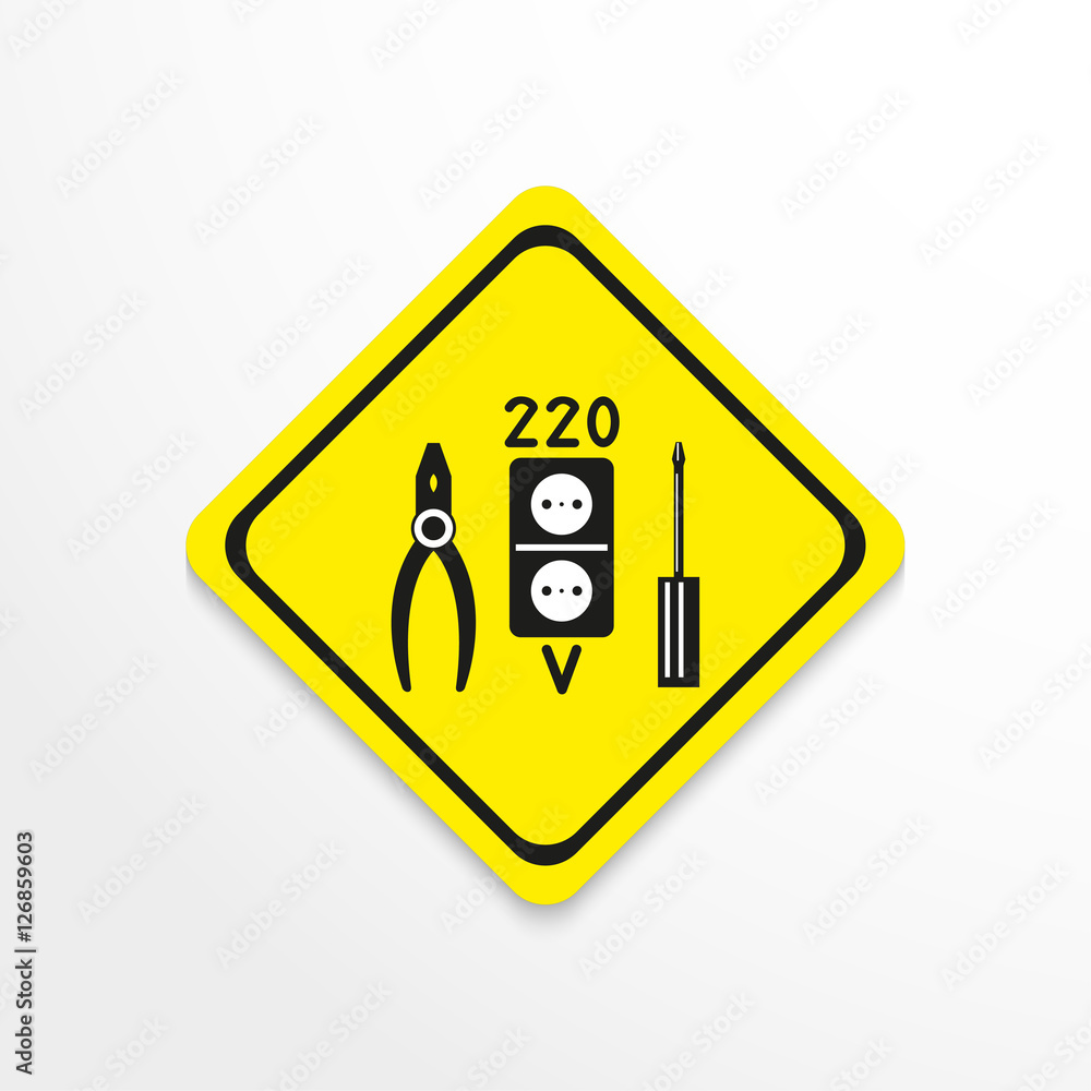 Symbol. Electrical work. Vector icon.
