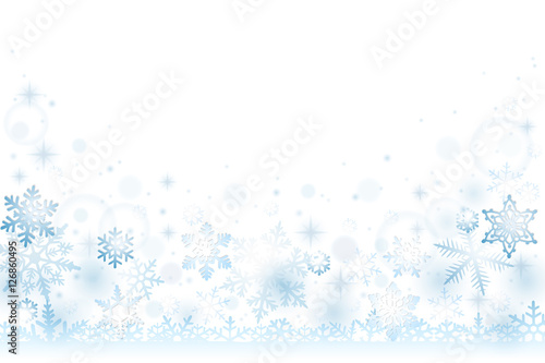 Snow winter background with falling snowflakes
