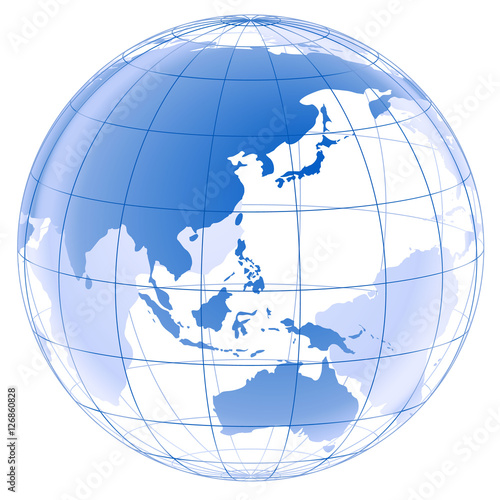Planet 3d graphic  blue vector