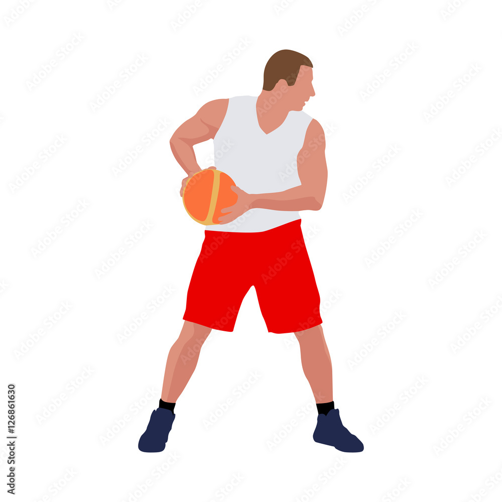 Basketball player vector illustration Basketball player vector illustration