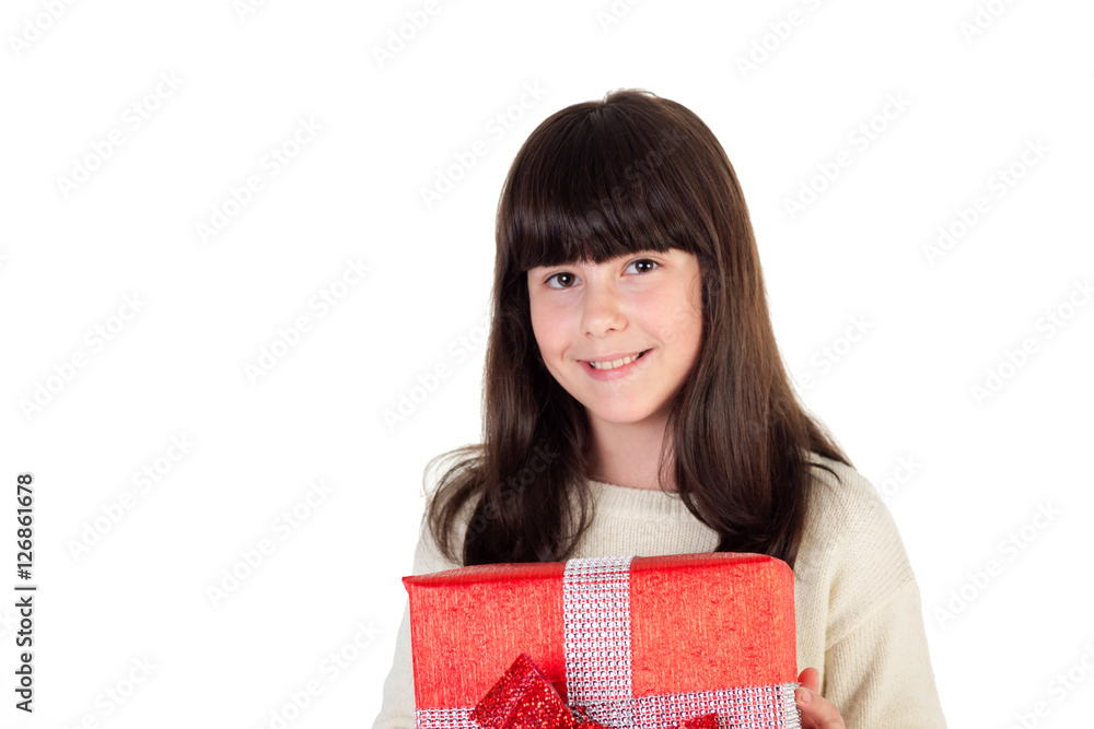 Christmas girl with gift boxes
Christmas girl with gift boxes
