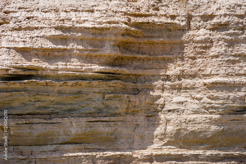 Close up of rock formations in Dunhuang Yardang National Geopark, Gobi Desert, China photo