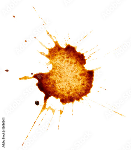 Coffee stains isolated on white background