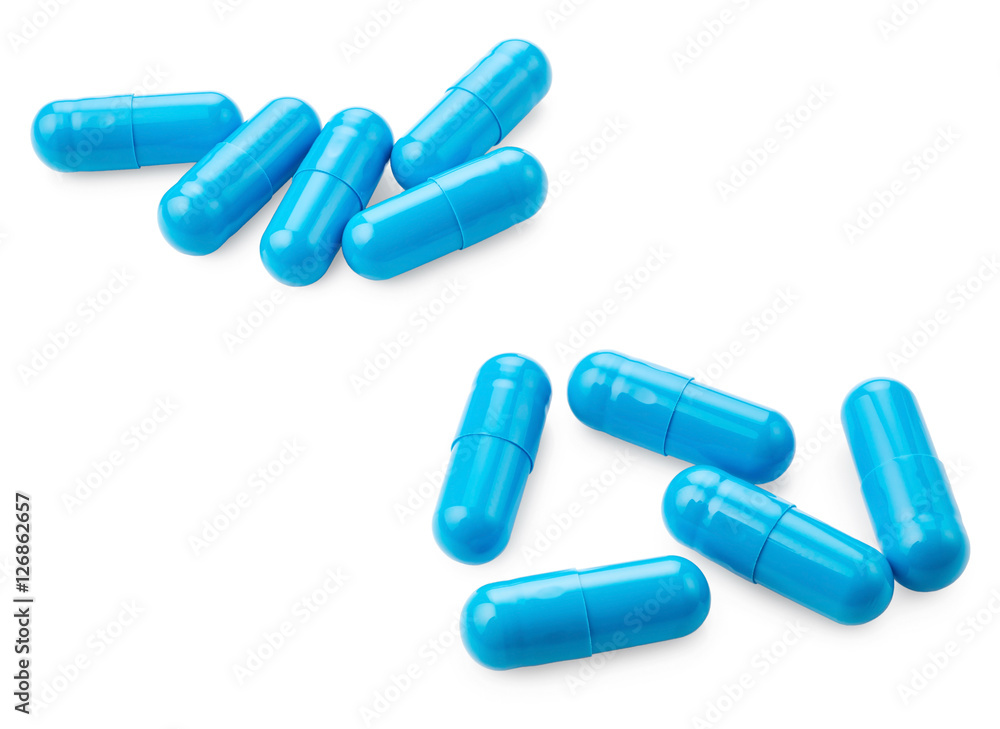 Pills isolated on white background