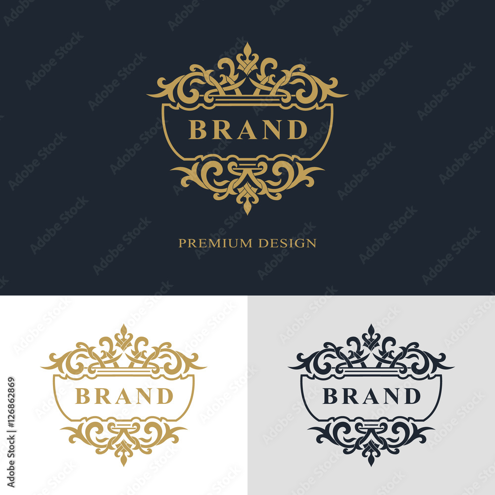 Monogram design elements, graceful template. Calligraphic elegant line art logo design. Letter emblem sign for Royalty, business card, Boutique, Hotel, Heraldic, Jewelry. Vector illustration