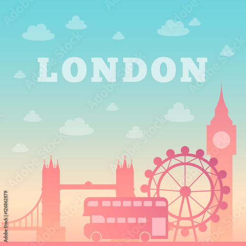 London city silhouette.