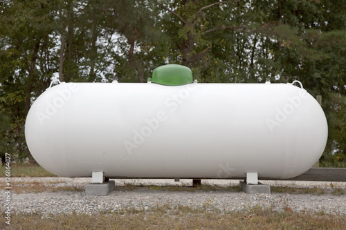 Propane Tank with Green Cap