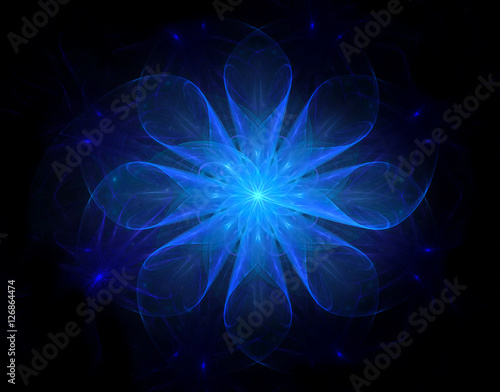 elegant blue fantasy background, fractal