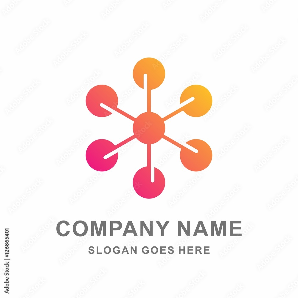 Circle Star Dots Link Data Connection Technology Computer Business Company Stock Vector Logo Design Template Circle Star Dots Link Data Connection Technology Computer Business Company Stock Vector Logo Design Template