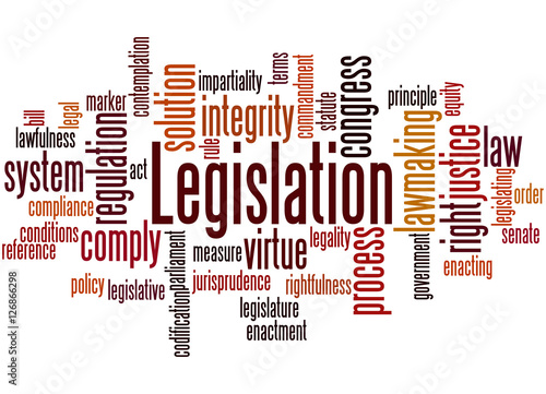 Legislation, word cloud concept 9 photo