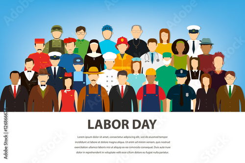 People of different occupations. Professions set. International Labor Day. Flat Vector