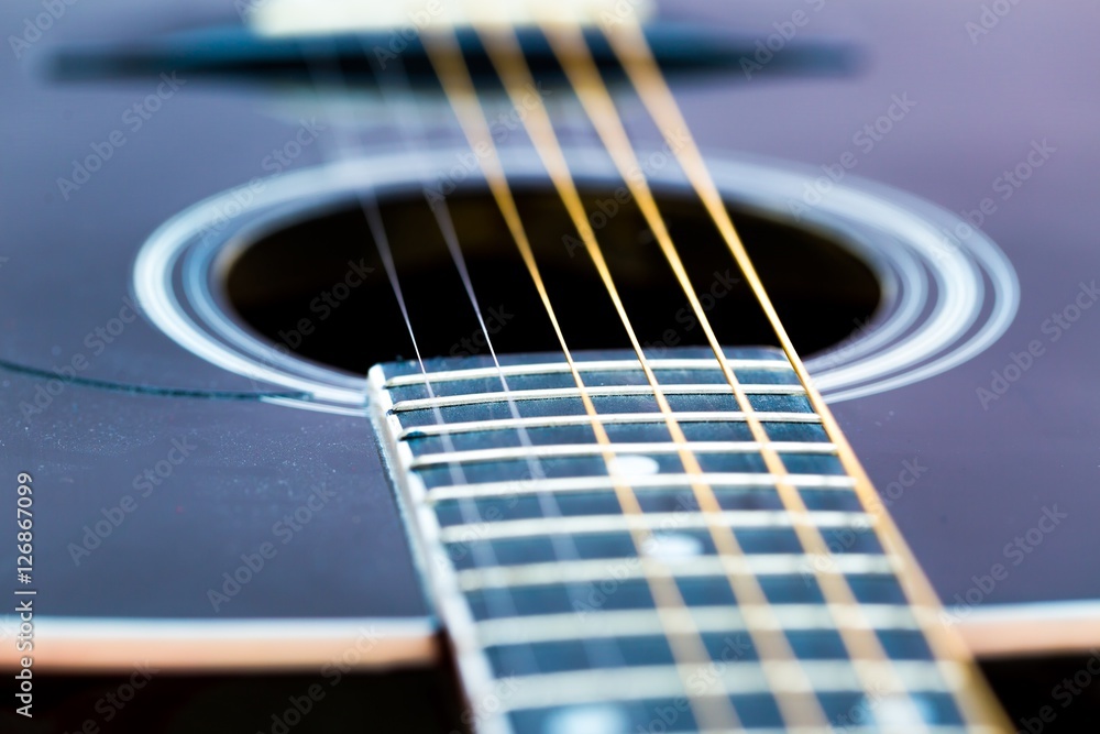 Fototapeta premium Acoustic guitar detail