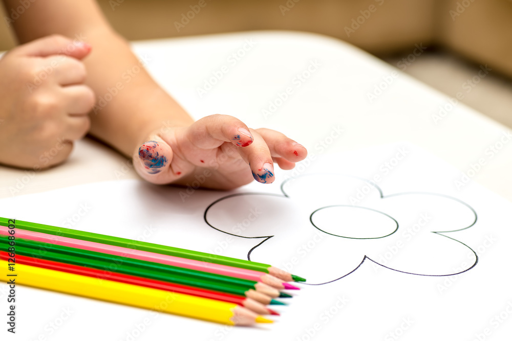 baby hands in colorful paint baby hands in colorful paint