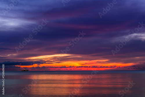 beautiful sea sunset at Hua-Hin in Thailand