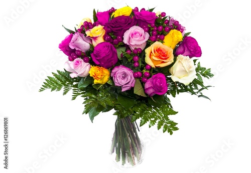 Beautiful bouquet of roses isolated © stockcrafter