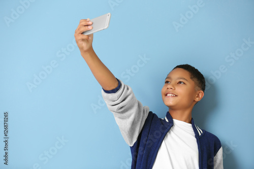 African American boy with c...