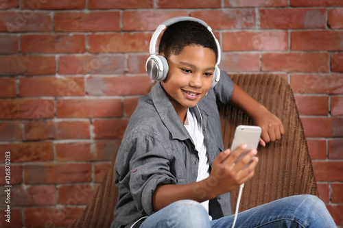 African American boy with h...