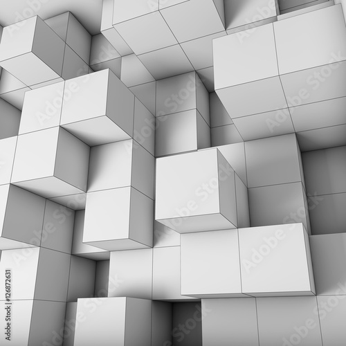 Obraz w ramie Structural design cubes