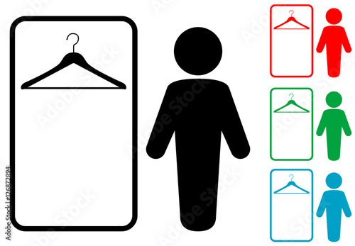 Icono plano vestuario hombre varios colores