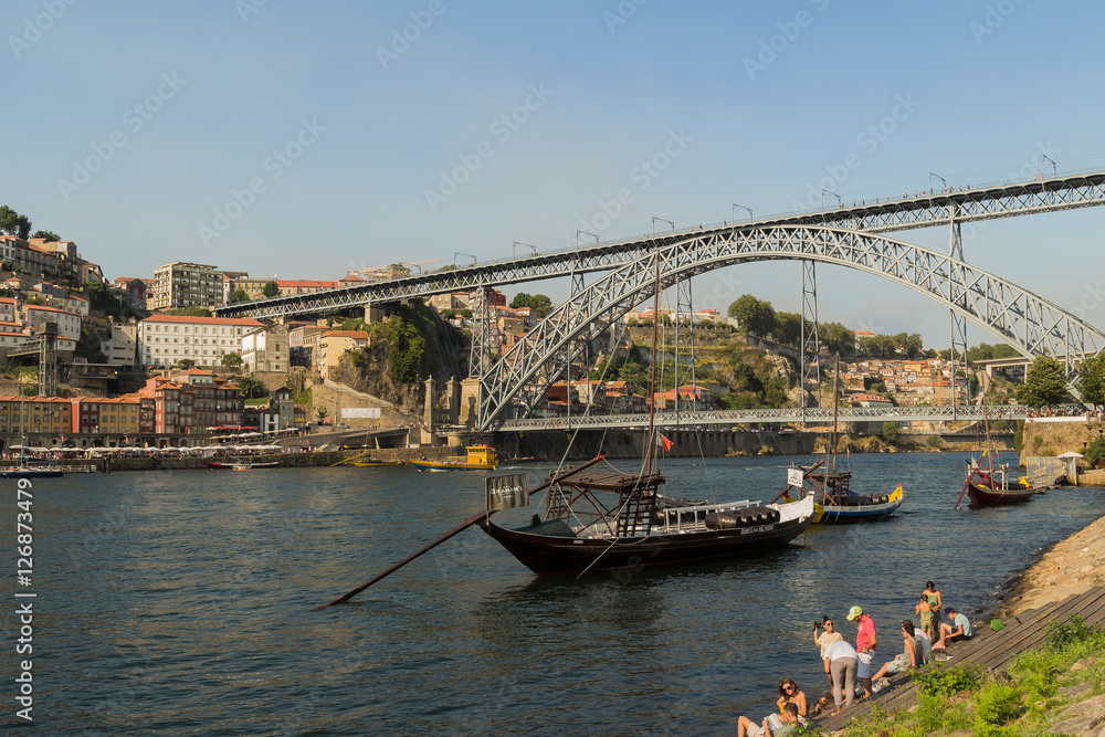 Boat at Douro in Porto, Portugal
