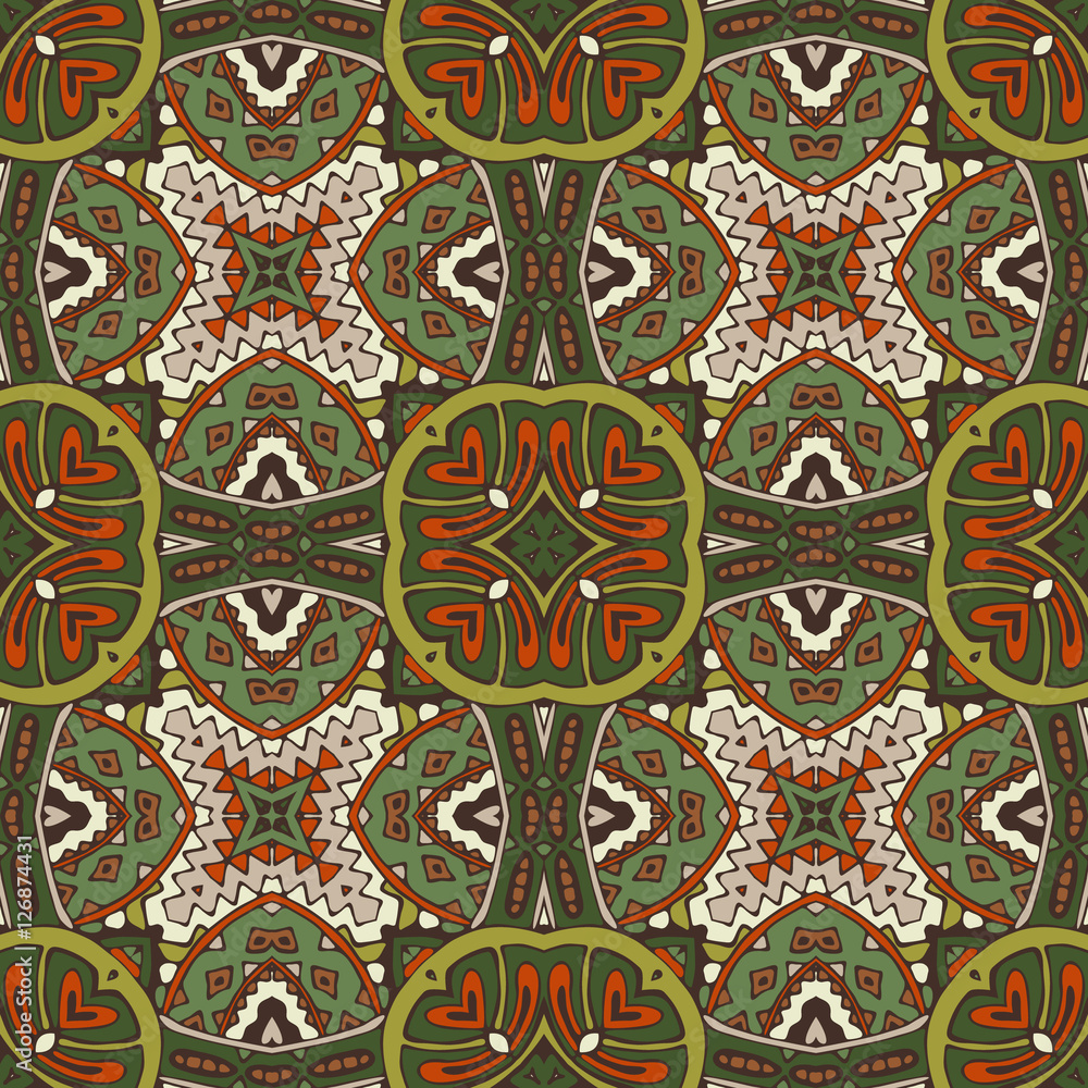 ethnic geometric  seamless tribal  pattern 