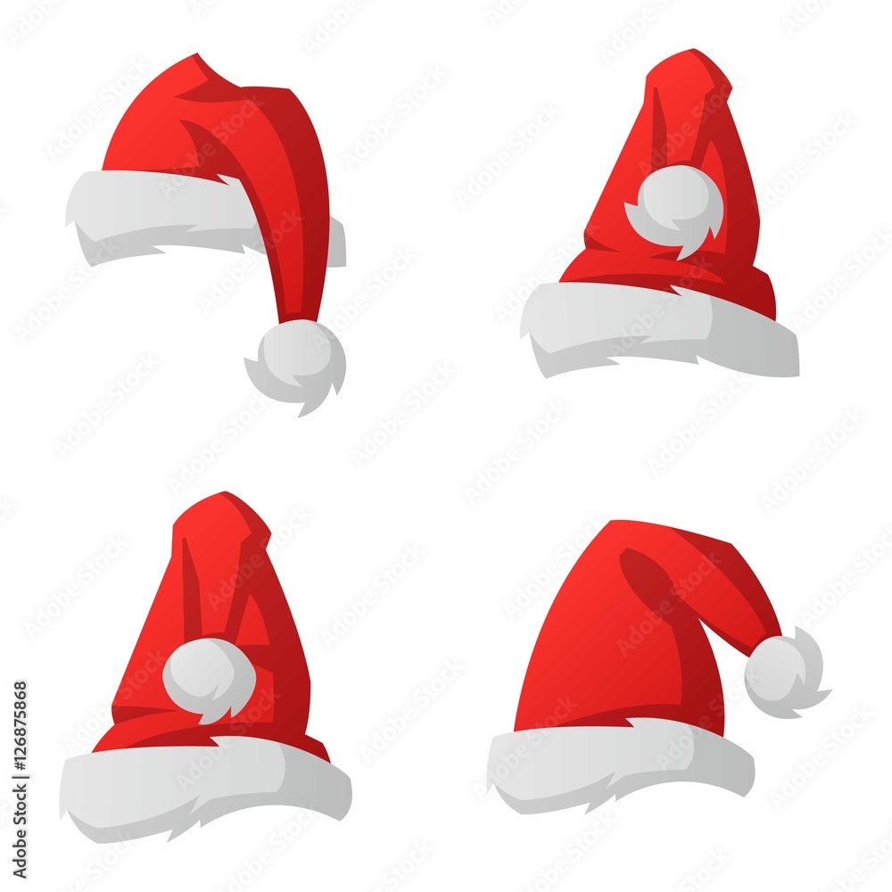 Santa christmas hat vector illustration. Santa christmas hat vector illustration.
