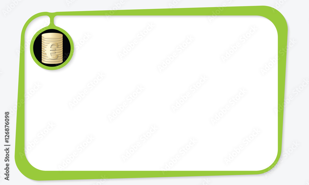 Text box for fill your text and euro symbol Text box for fill your text and euro symbol