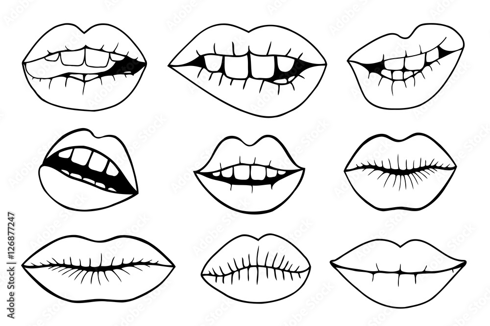 vector illustrations - Sweet lips. vector illustrations - Sweet lips.