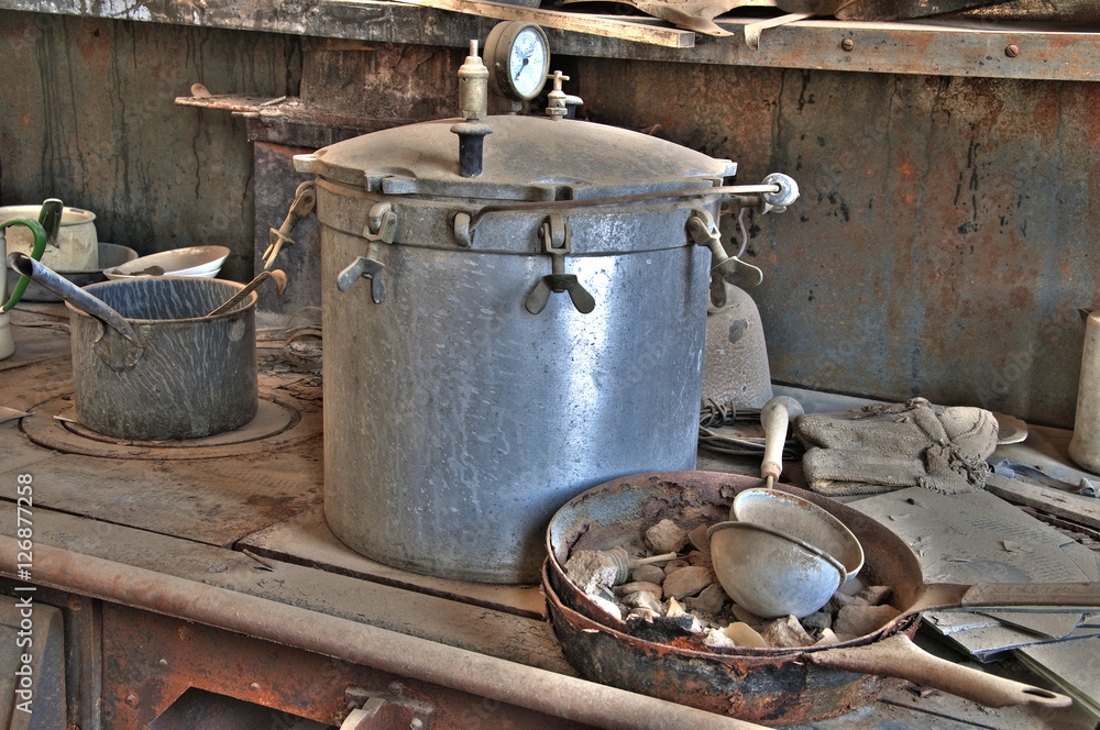 Antique Pressure Cooker, Ghost Town of Bodie Antique Pressure Cooker, Ghost Town of Bodie