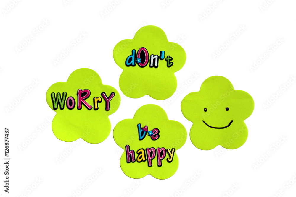Obraz premium Don´t worry be happy stickers