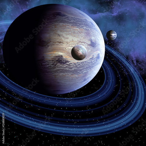 Fototapeta Naklejka Na Ścianę i Meble -  Unknown Planet - There may be an unknown planet in our solar system or there may be a habitable planet out in the cosmos.