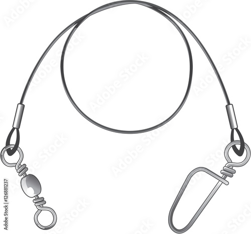 Wire leader vector illustration clip-art fishing tackle