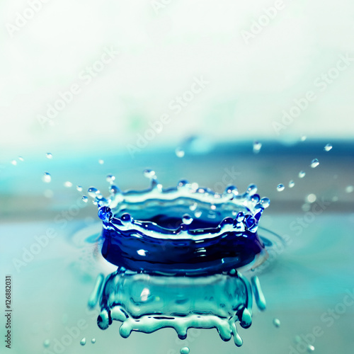 Colorful, abstract composition with water and water drops