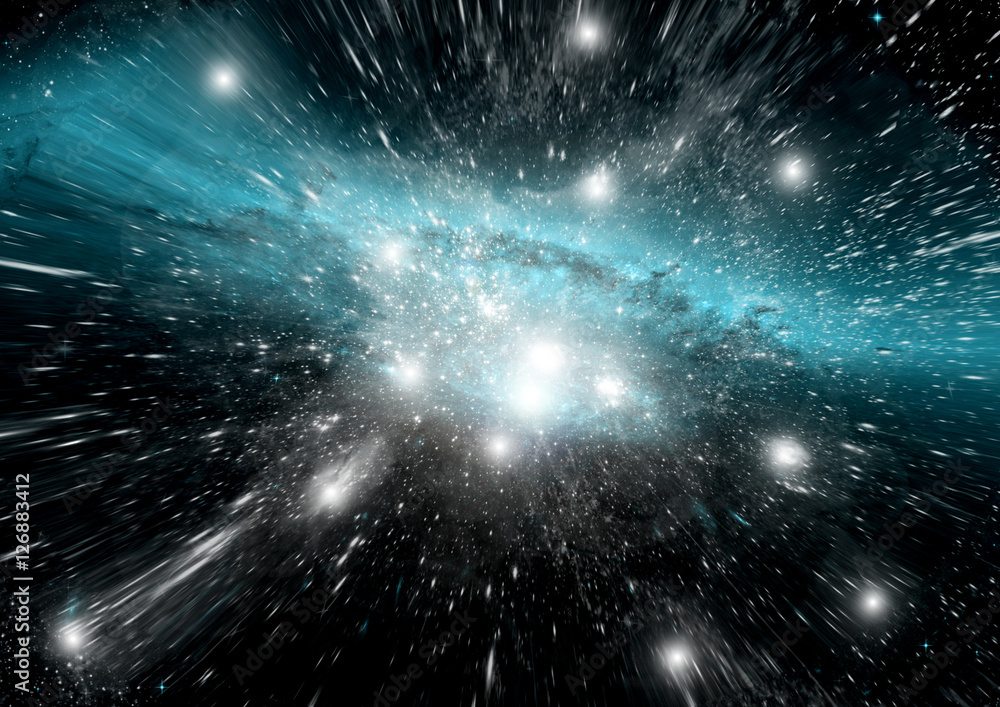 galaxy in a free space galaxy in a free space