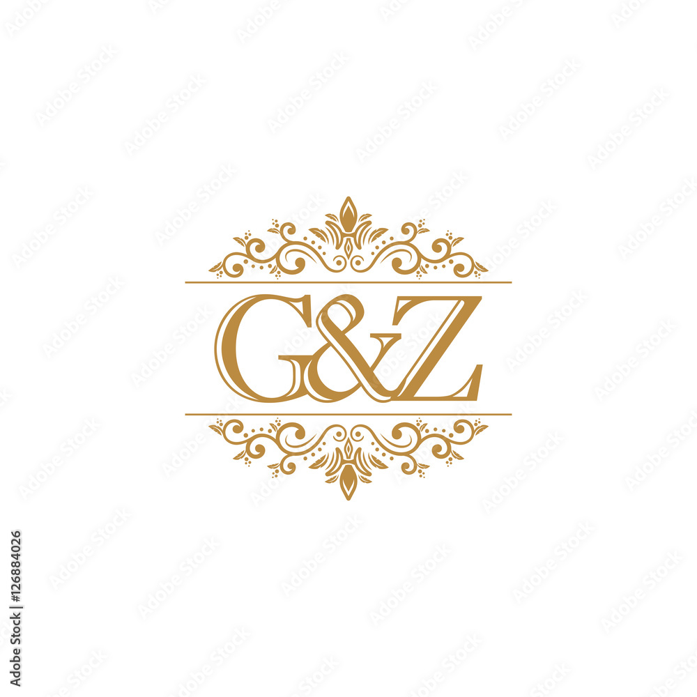 G&Z Initial logo. Ornament gold G&Z Initial logo. Ornament gold