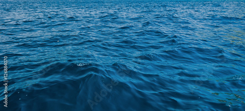 Blue and Dark water surface at deep ocean