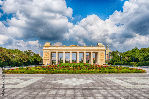 Main entrance gate of the Gorky Park, Moscow, Russia photo