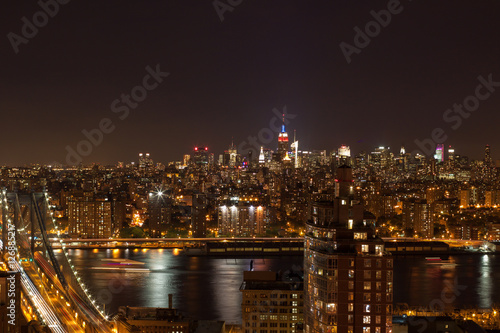 Manhattan Nightscape with Manhattan Bridge 