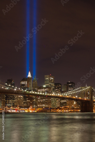 Tribute in lights September 11 memorial