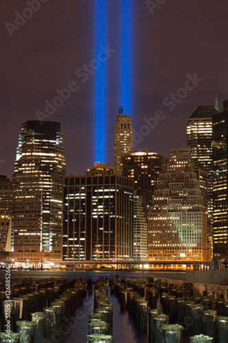 Tribute in lights September 11 memorial