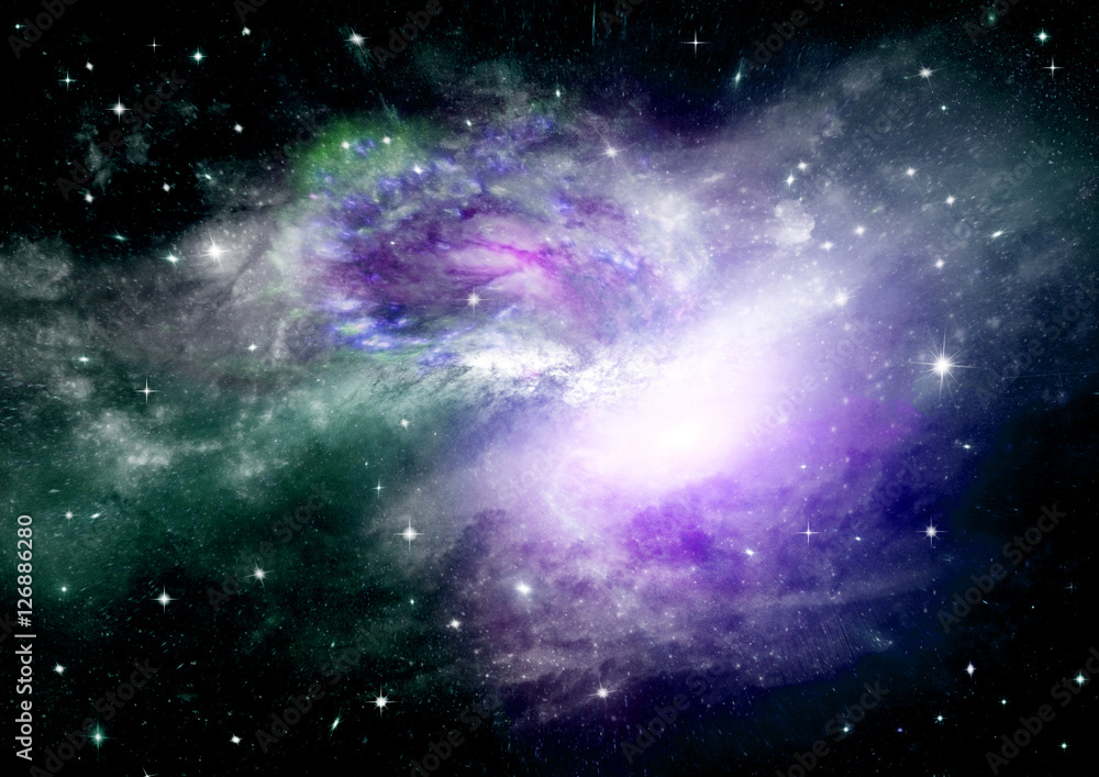 galaxy in a free space galaxy in a free space