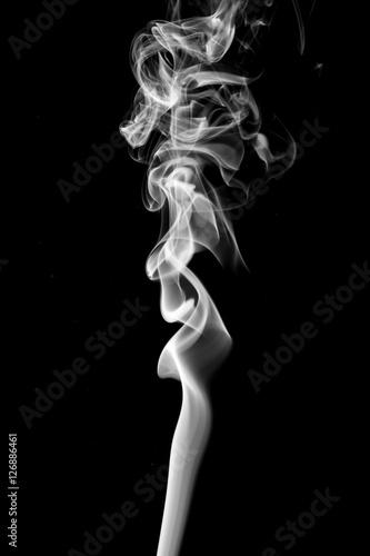 Fototapeta Naklejka Na Ścianę i Meble -  Movement of smoke,Abstract white smoke on black background