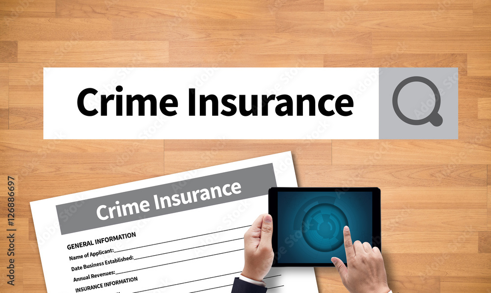 Naklejka premium Crime Insurance Application Form Information Business