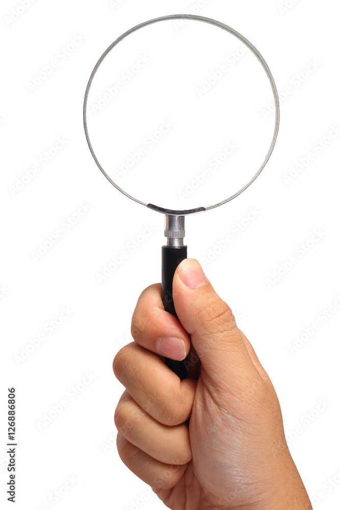 Hand Holding Magnifying Glass Hand Holding Magnifying Glass