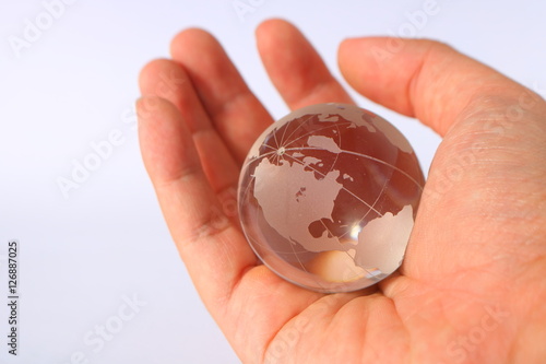 Glass Globe in Hand