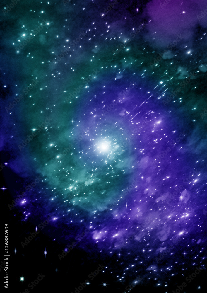 Fototapeta premium galaxy in a free space