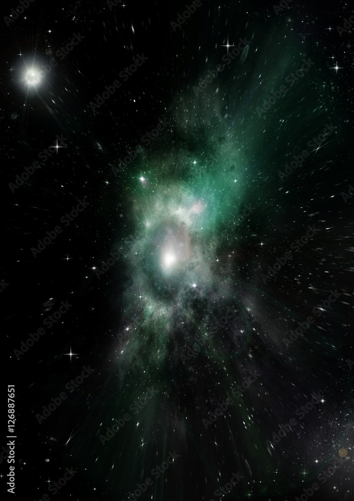 Fototapeta premium galaxy in a free space