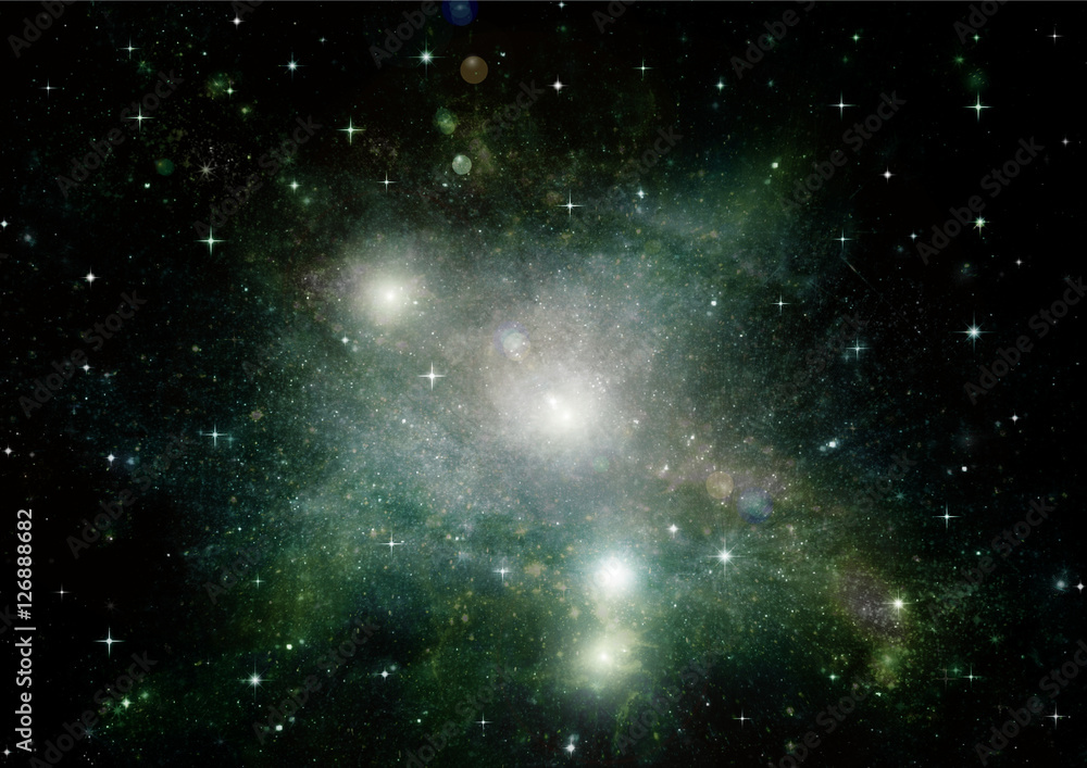 galaxy in a free space galaxy in a free space