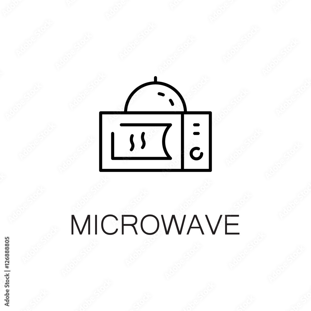 Microwave flat icon or logo for web design. Microwave flat icon or logo for web design.