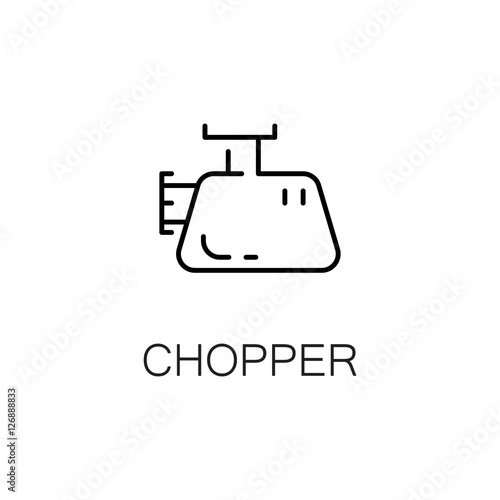 Chopper flat icon or logo for web design.